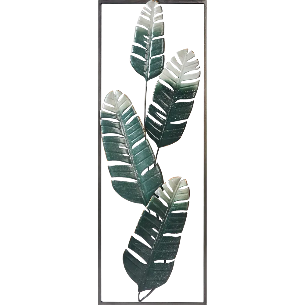 Панно декоративное Листья металл разноцветное 31x89.5 см Atmosphera STLM-2076095