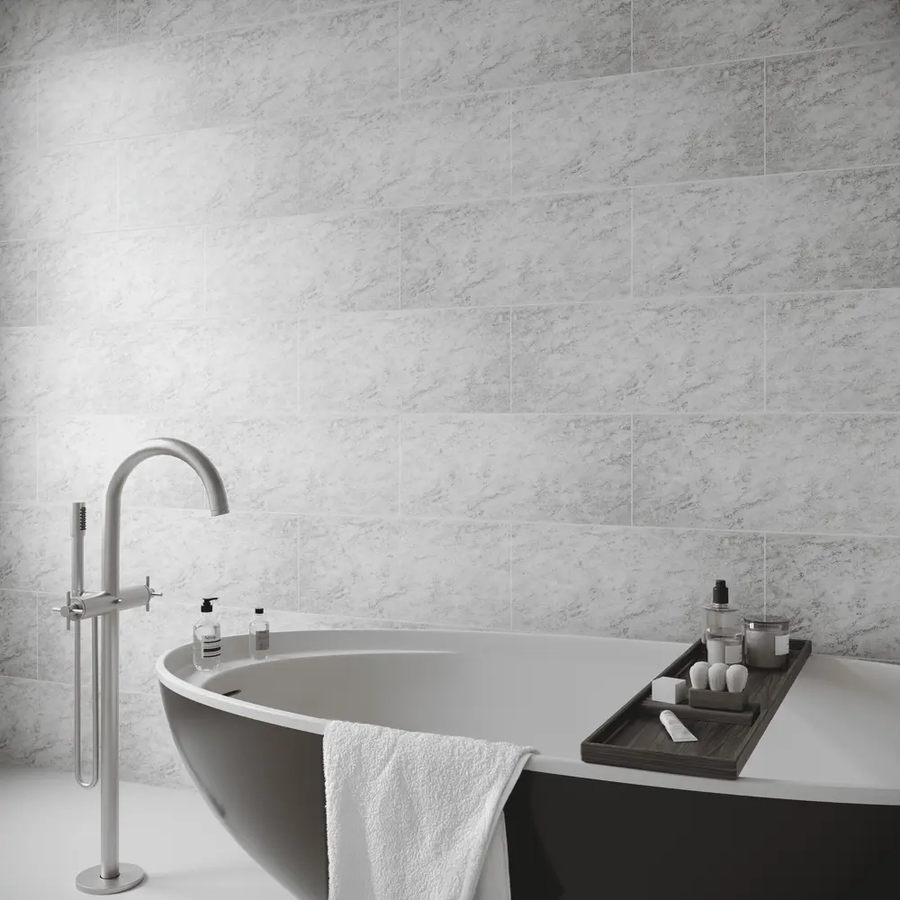 Панель ПВХ KREAFORTA Сильвия белый 1200x250x10 мм 1.2 м² (4 шт.) STLM-2143056 - Вид №6