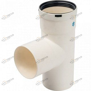 Тройник STOUT DN80 с отводом 90 градусов полипропиленовый SCA8080030210