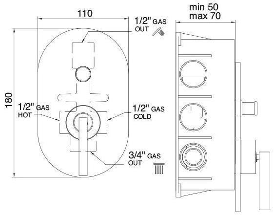 Rubinetterie Treemme Cut  3349  - Вид №1