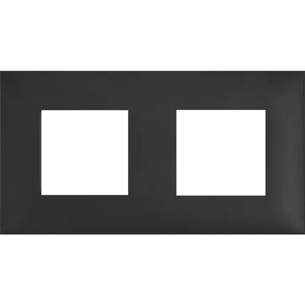 Рамка для розеток и выключателей DKC Avanti 2 поста цвет черный матовый STLM-2030633