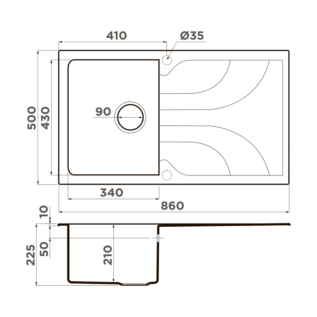 Кухонная мойка Yasugata 86 BL OMOIKIRI 4993868 - Вид №3