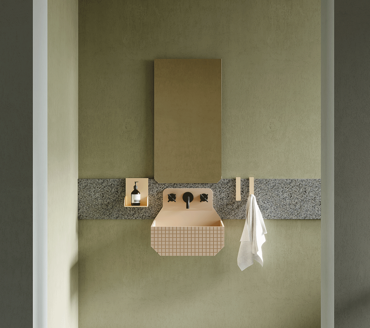 com_EXLAVFRIEZE1L/2010 Подвесная раковина настенная прямоугольная Ex.T Frieze - Вид №2