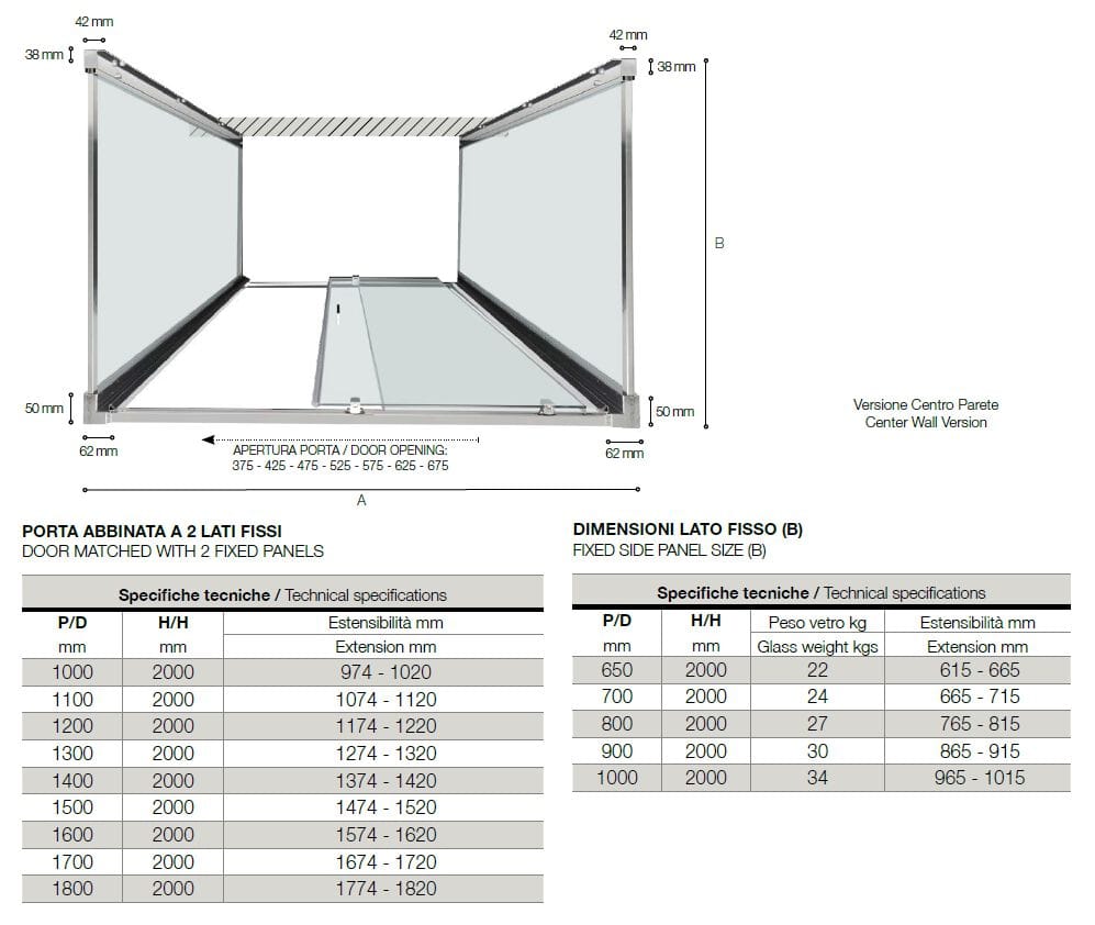 Алюминиевая и стеклянная угловая душевая кабина TAMANACO PSCQUICK ARCH-00146044 - Вид №3