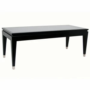Журнальный столик черный со стеклянным топом Black Glass Top RVASTLEY PUSHA 062901 Черный