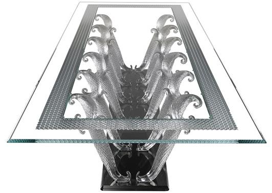 Reflex Прямоугольный обеденный стол из стекла Casanova sun-id-1403879 - Вид №1