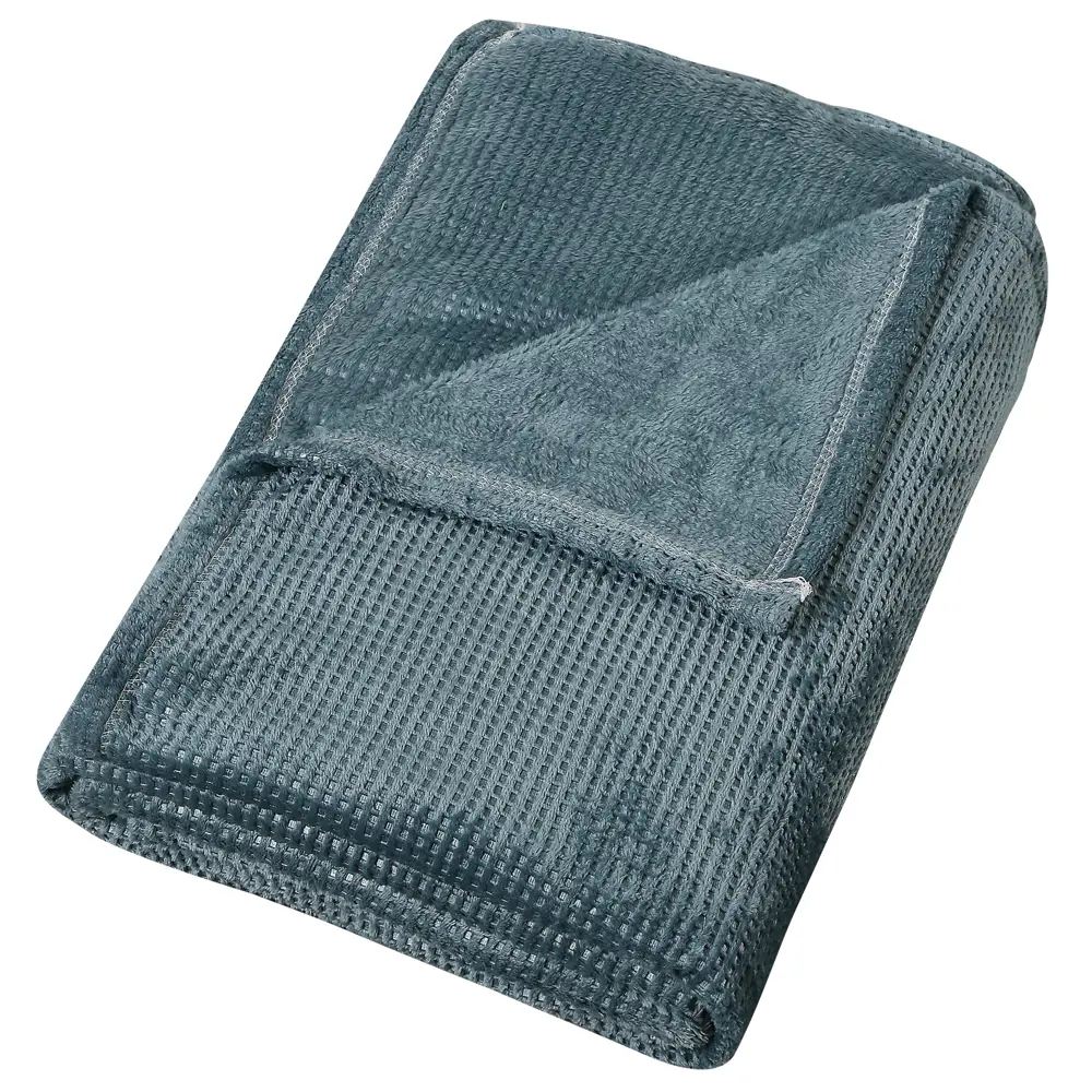 Плед Аpontar 180х200 см велсофт цвет волна Santreyd STLM-2162698 - Вид №2