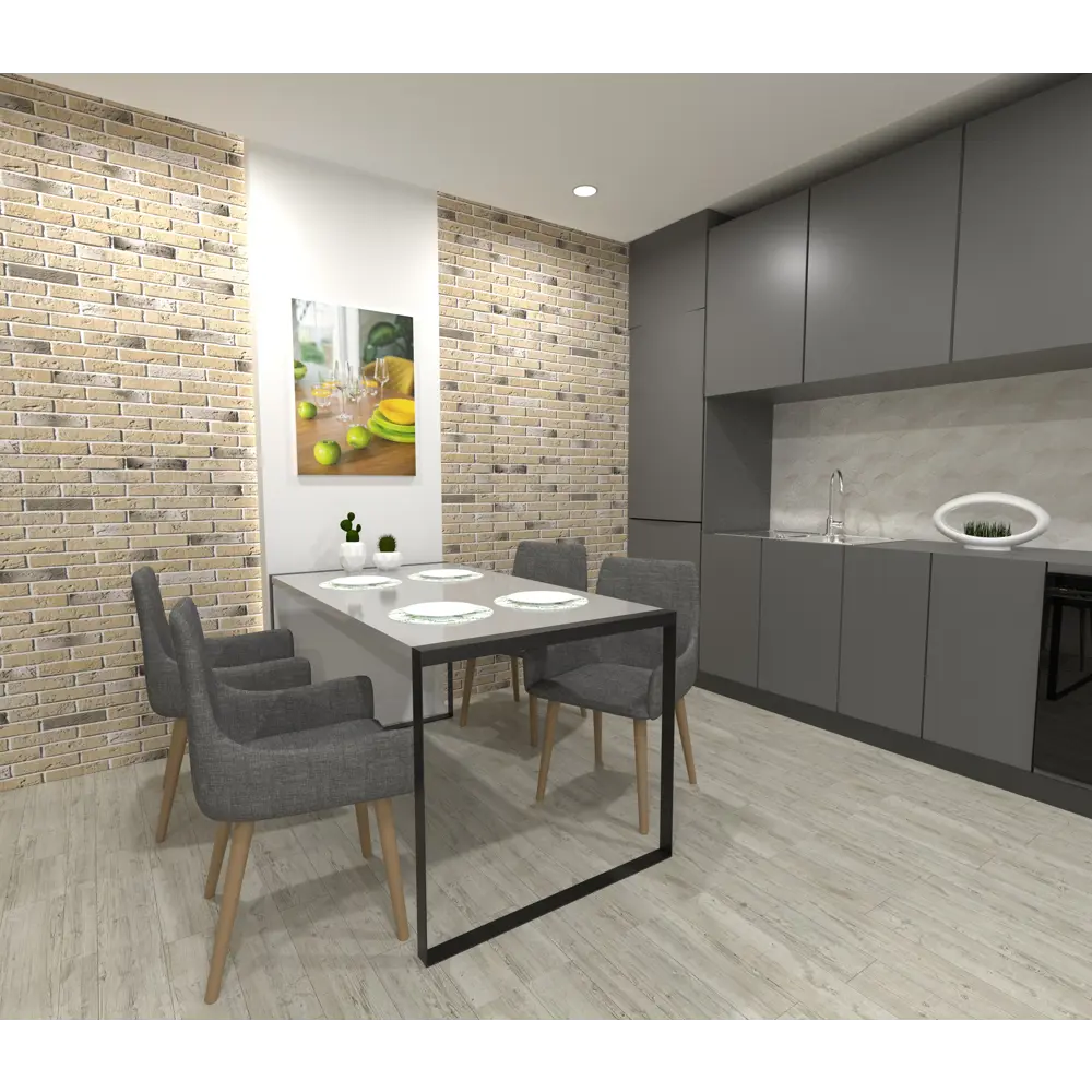 WHITE HILLS Дерри Брик - декоративная плитка под кирпич в бежевых тонах 18025564 STLM-0009294 - Вид №4