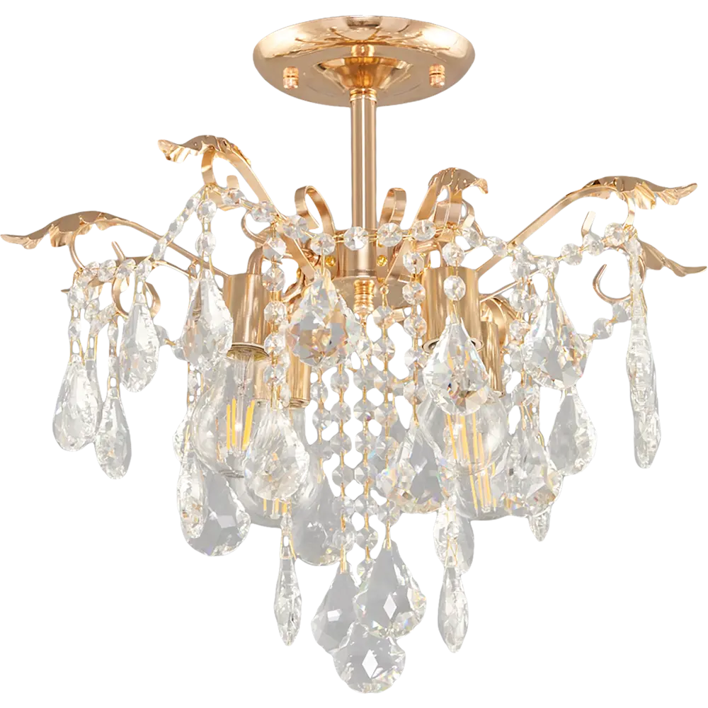 Люстра потолочная хрустальная Escada 1128/4, 4 лампы, 12 м², цвет золотистый STLM-2122339 - Вид №2