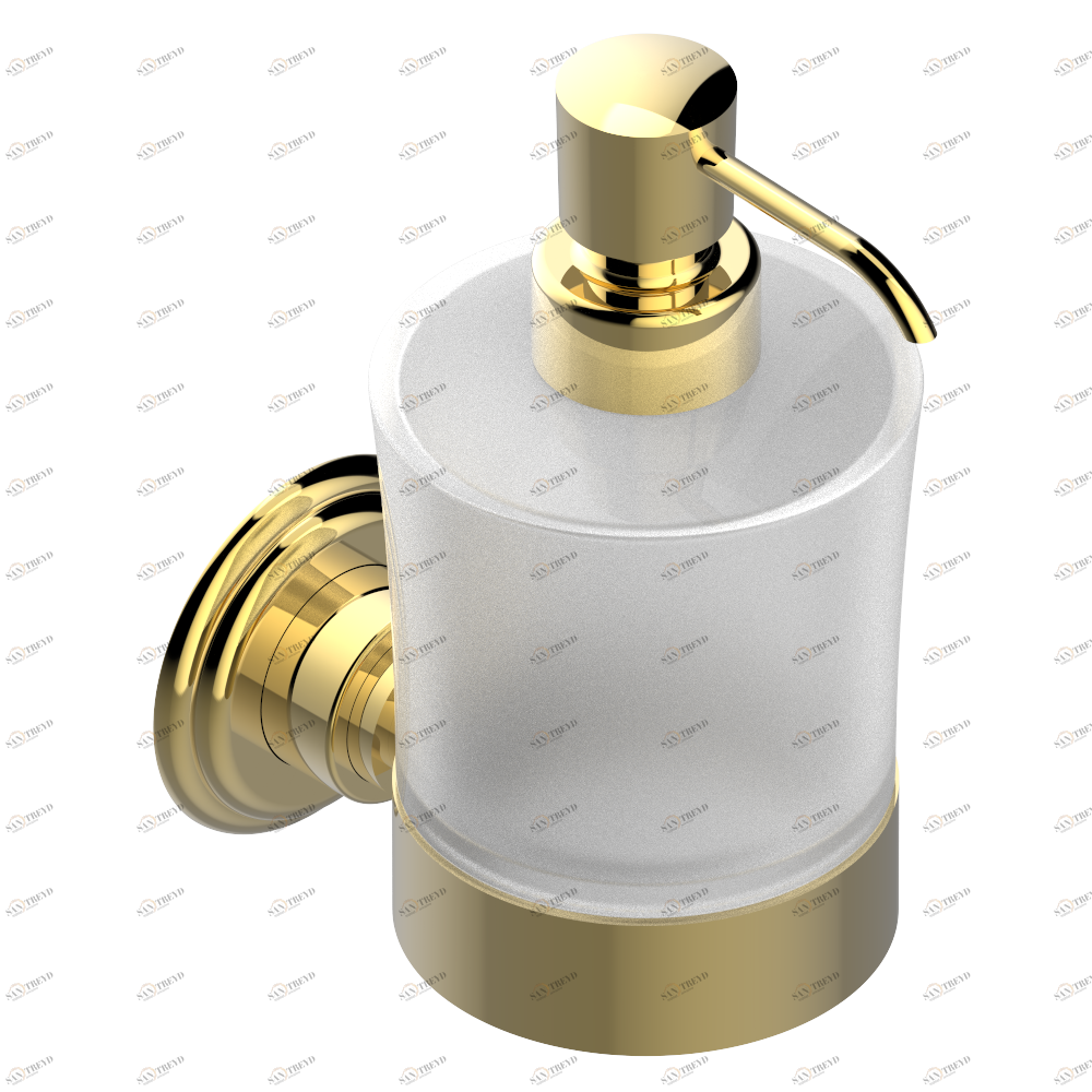 U7D-613 Дозатор для жидкого мыла настенный Thg-paris Trocadéro c чёрным ониксом Золото U7D-613 CAT.F