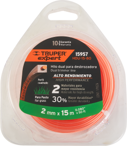 86870714 Леска для триммера Truper 15957 ø2 мм 15 м квадрат STLM-0072268 Santreyd