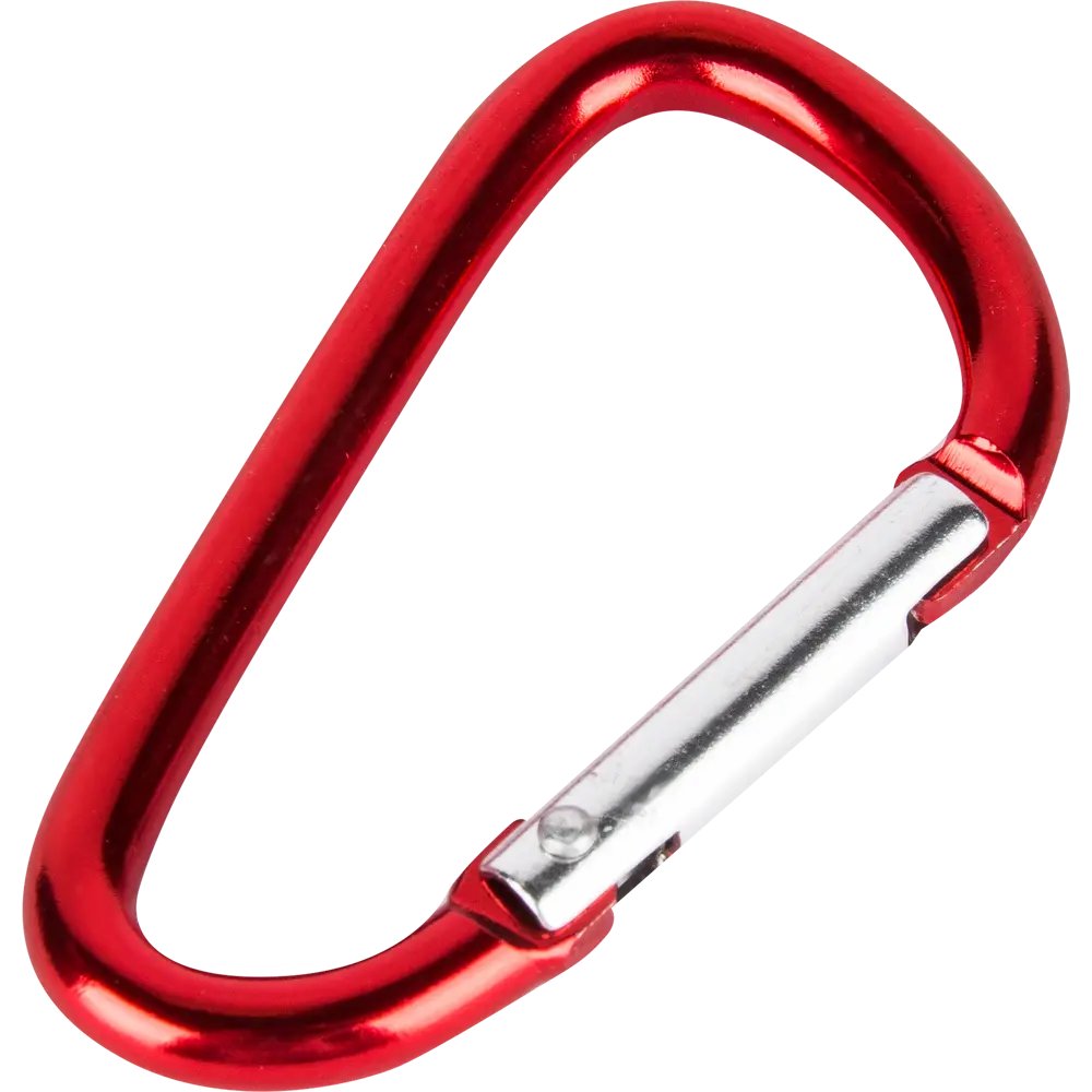 Карабин с защелкой овальный Standers 65 мм, цвет красный STLM-2080235