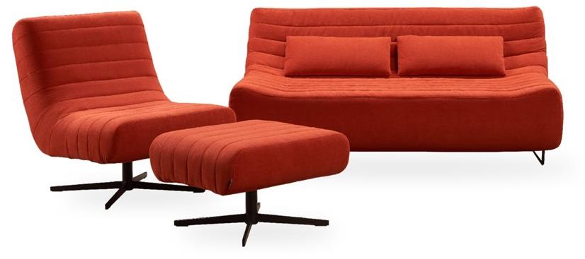 ROSSIN Пуф из мягкой кожи Riffel sun-id-1493560 - Вид №4