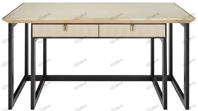 FRATO Прямоугольный письменный стол из массива дерева с ящиками Bali Ffu120006abu