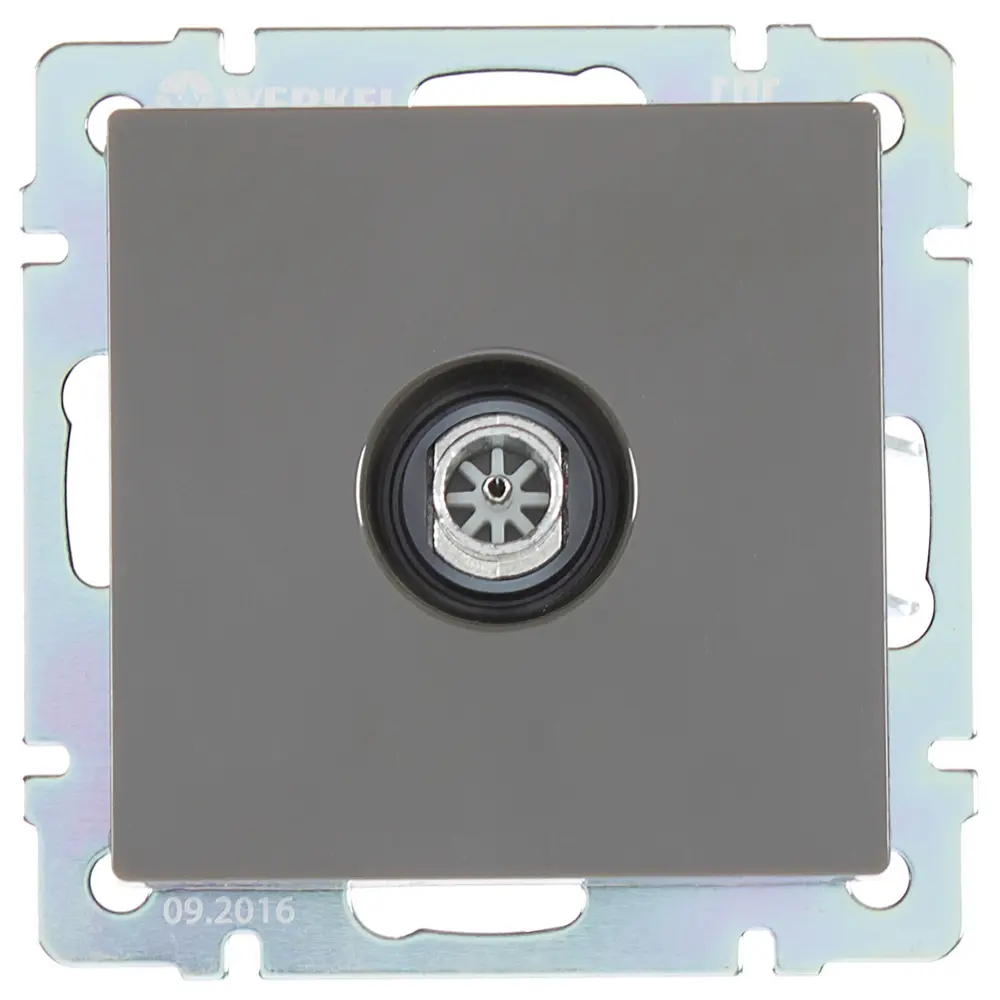 ТВ-розетка оконечная встраиваемая Werkel шлейф, цвет серо-коричневый STLM-2033820