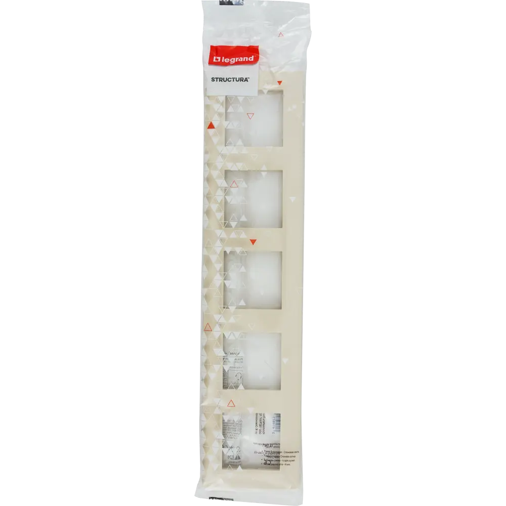 Рамка Legrand Structura для розеток и выключателей на 5 постов, слоновая кость 82064608 STLM-0018599 - Вид №4