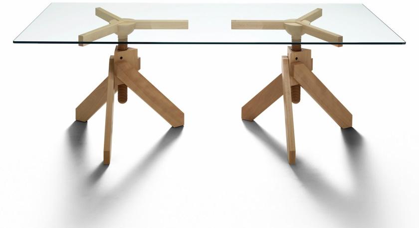 DE PADOVA Стол из дерева и стекла sun-id-1506957 - Вид №2