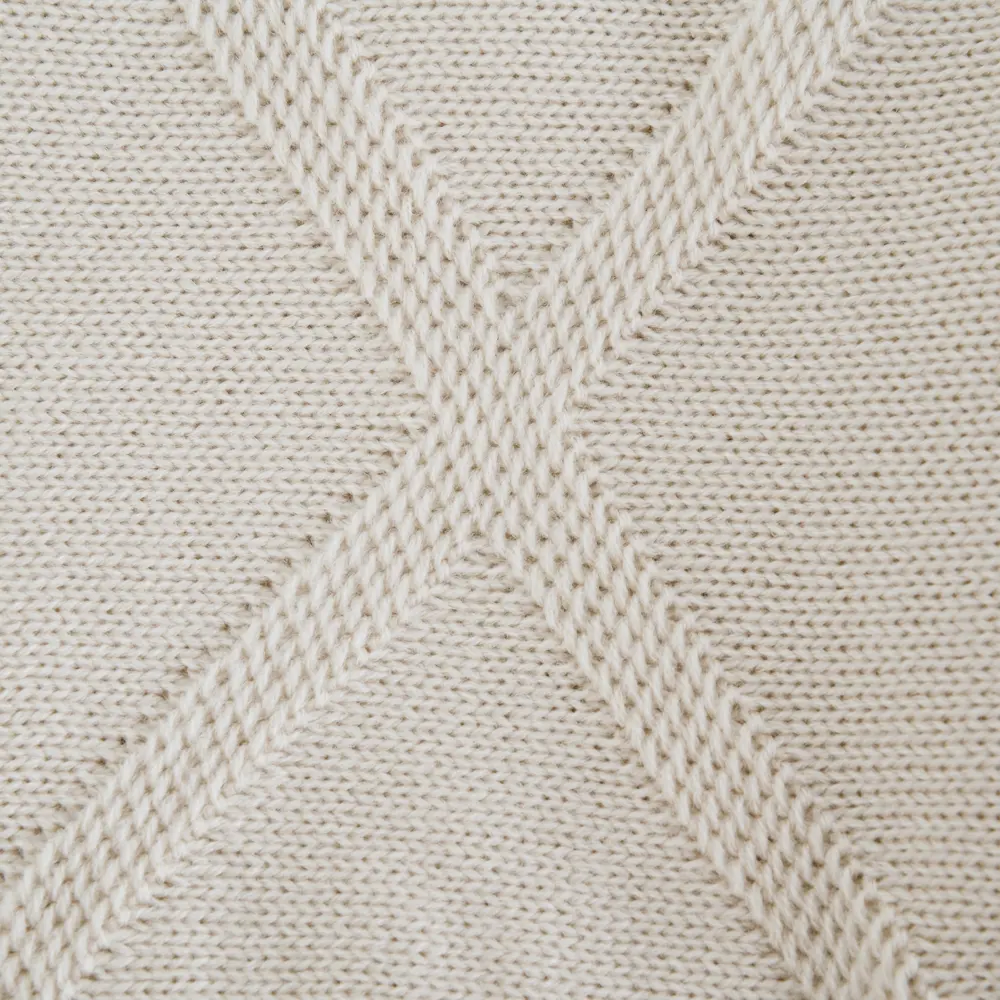 Плед вязаный 150x200 см акрил цвет экрю Santreyd отсутствует STLM-2209566 - Вид №1