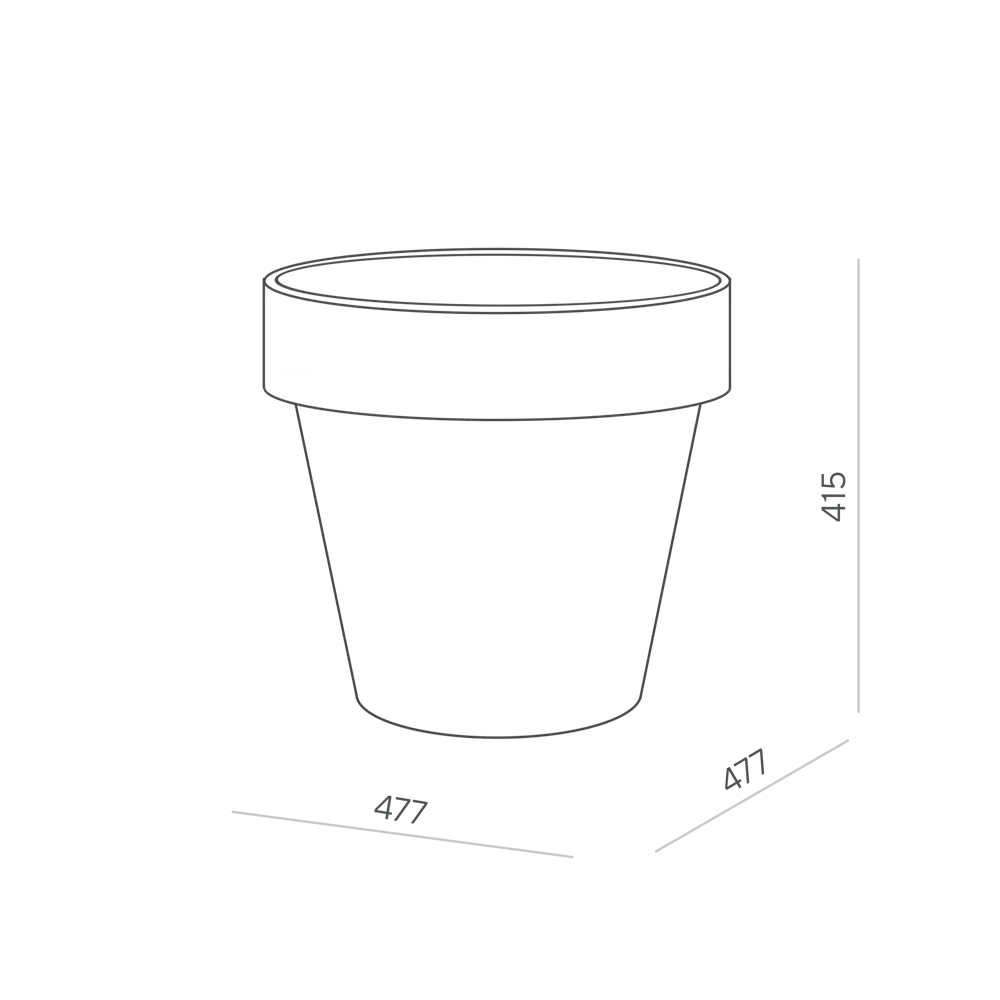 Кашпо для цветов Ola Dom Loft 50 л антрацит Santreyd STLM-2187444 - Вид №1