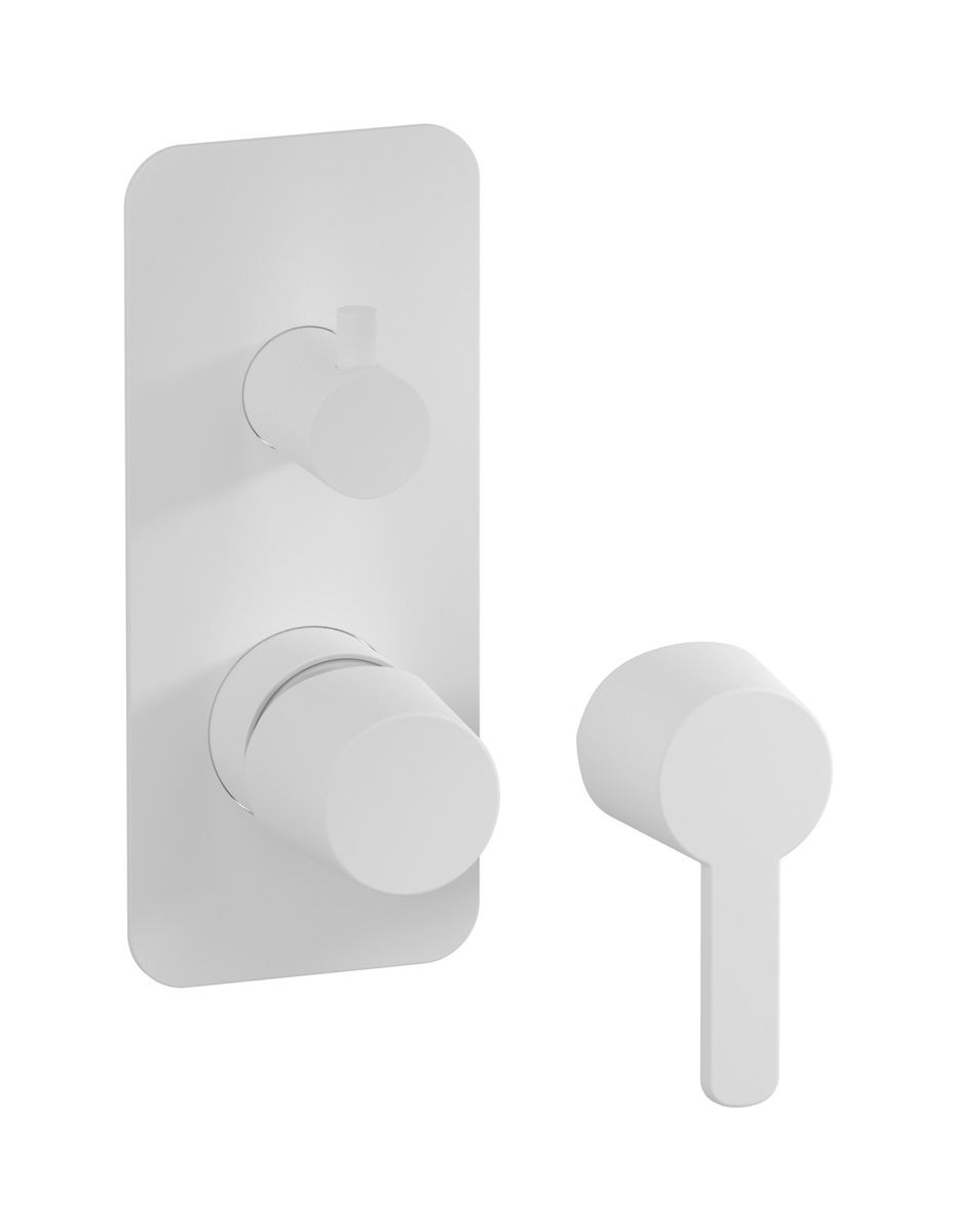 Внешние части встроенного в стену смесителя на 3 потребителя WE ARE IB tw310mb Matt White TAAAC