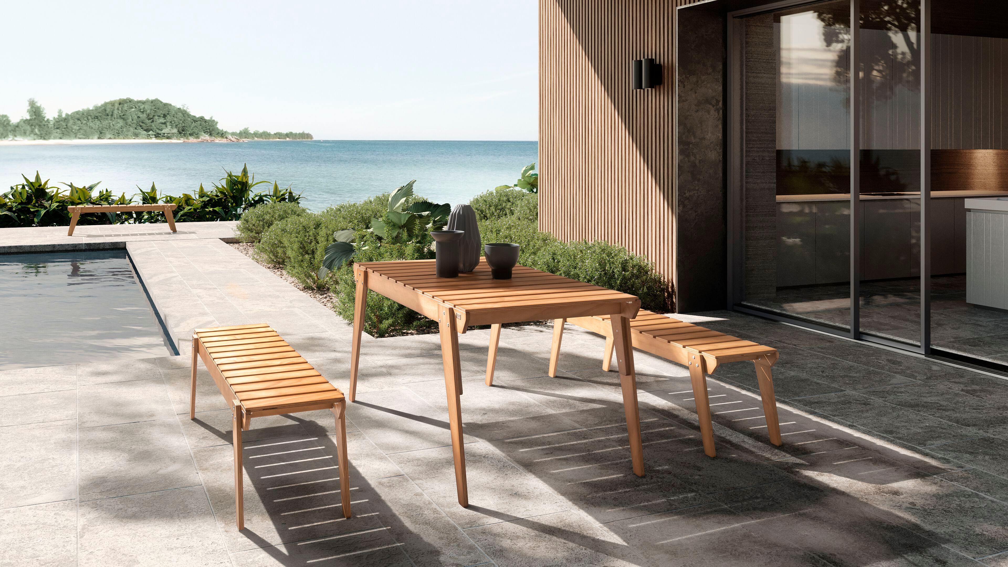 Садовая скамейка из тикового дерева Mobili Fiver Елена ARCH-00104255 - Вид №5