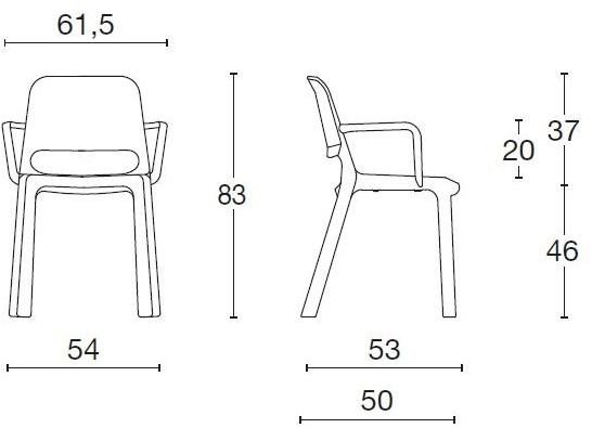 Diemme Садовый стул из полипропилена с подлокотниками Nuke sun-id-1509398 - Вид №6