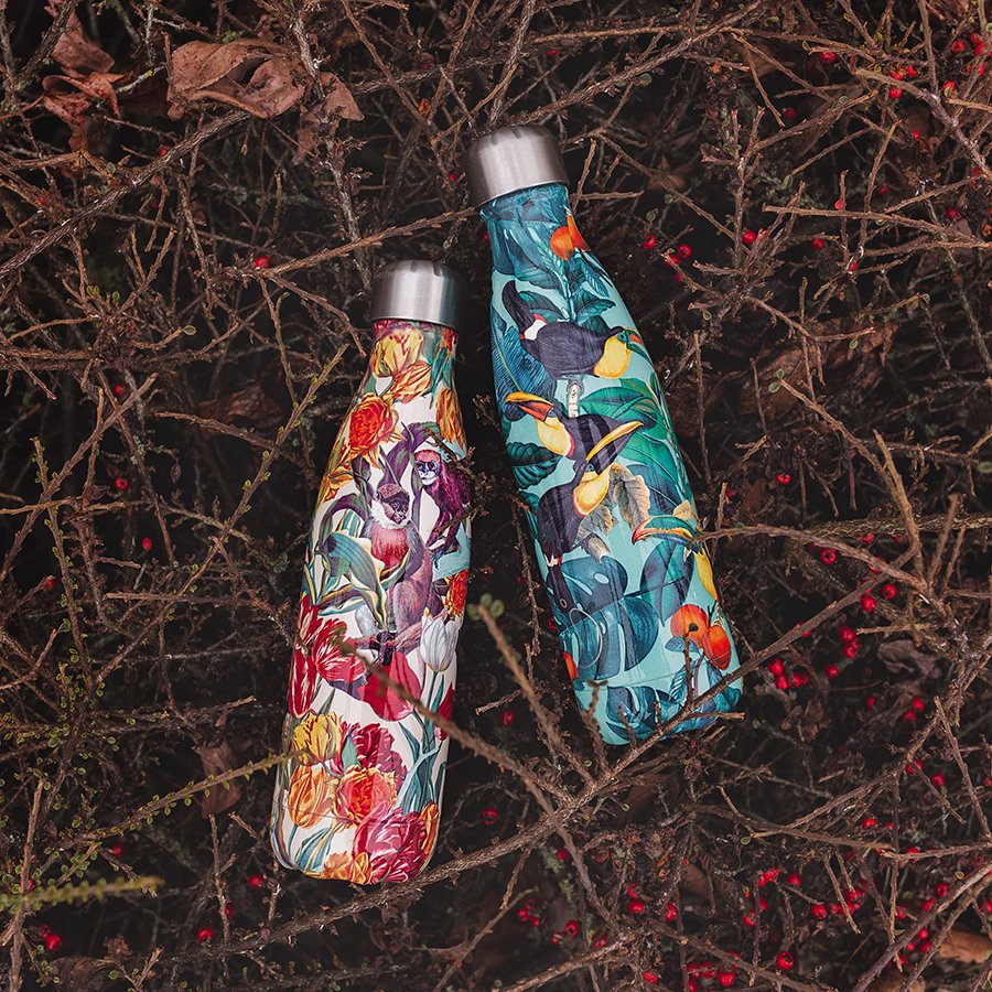 Термос 500 мл розовый Tropical Monkey CHILLY'S BOTTLES ДИЗАЙНЕРСКИЕ 00-3948034 Розовый  - Вид №1