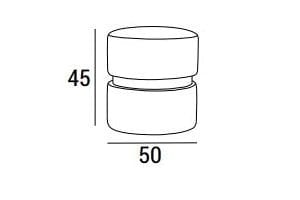 Круглый пуф из ткани Domingo Salotti TARA ARCH-00005756 - Вид №2