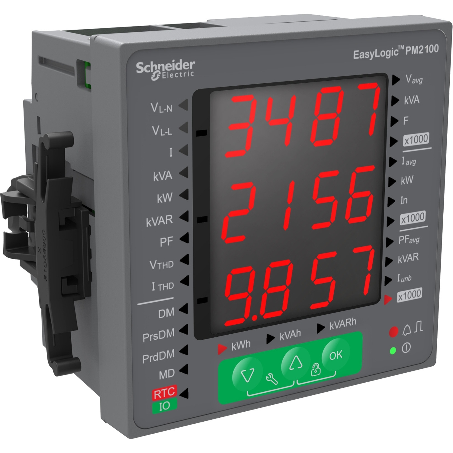 METSEPM2130R Поверенный счетчик многоф. 3-ф PM2130, LED, RS485, 0.5S Schneider Electric EasyLogic 
