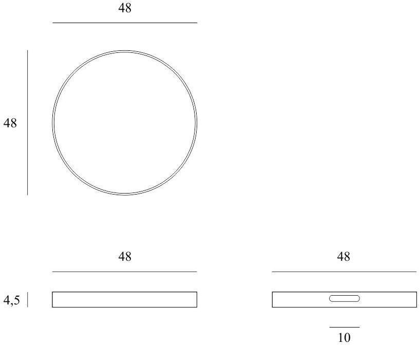 Ethnicraft Круглый поднос из дерева и стекла Ocean blue 20340 - Вид №3
