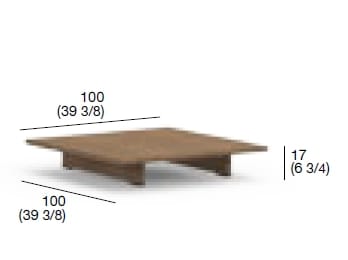 Квадратный садовый столик в ироко RODA Эолийский ARCH-00045928 - Вид №8