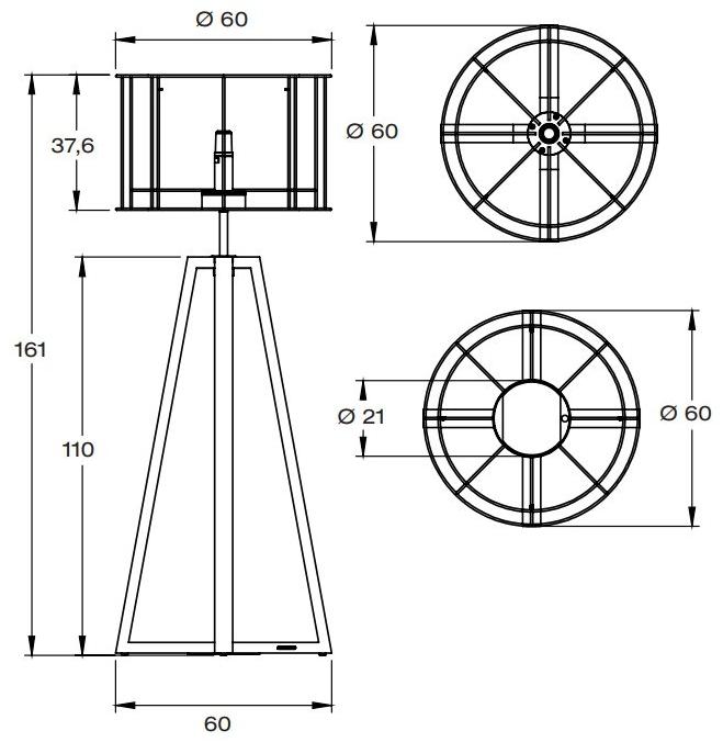 Royal Botania Напольный светодиодный торшер из тика  Clbl Clbl... - Вид №4