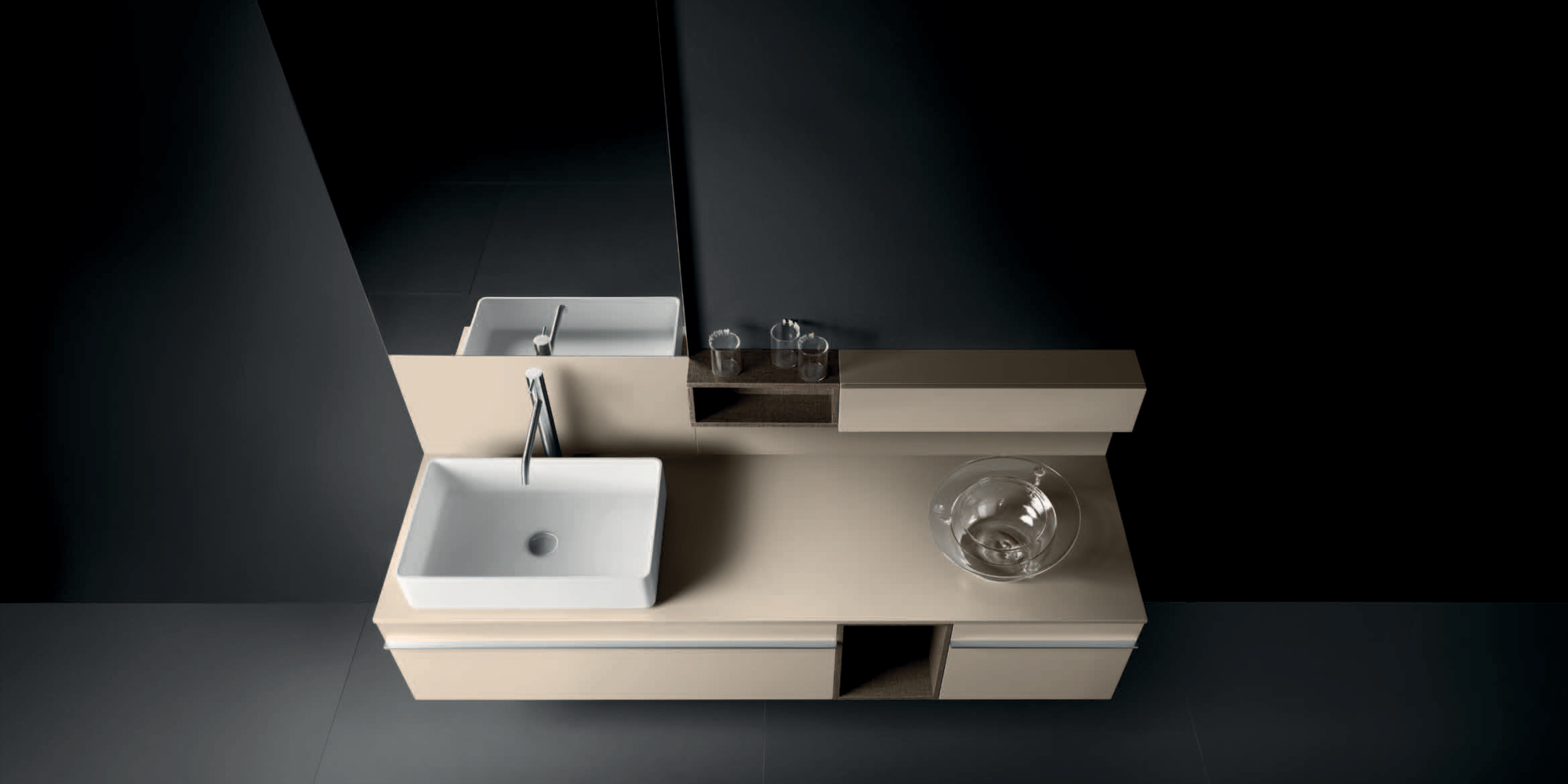 9320 Встроенная раковина под столешницу прямоугольная MILLDUE  - Вид №1