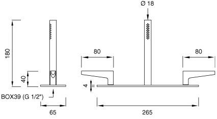 Ceadesign Кран из нержавеющей стали с ручным душем Flag Flg 28 - Вид №1