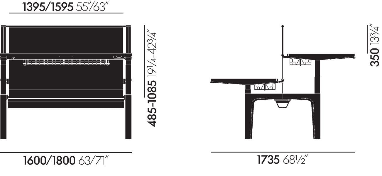 Множественный прямоугольный стол VITRA CDS ARCH-00096468 - Вид №90