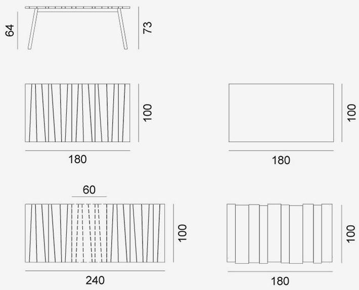 Gervasoni Прямоугольный садовый стол из тика Gervasoni outdoor sun-id-1389291 - Вид №4