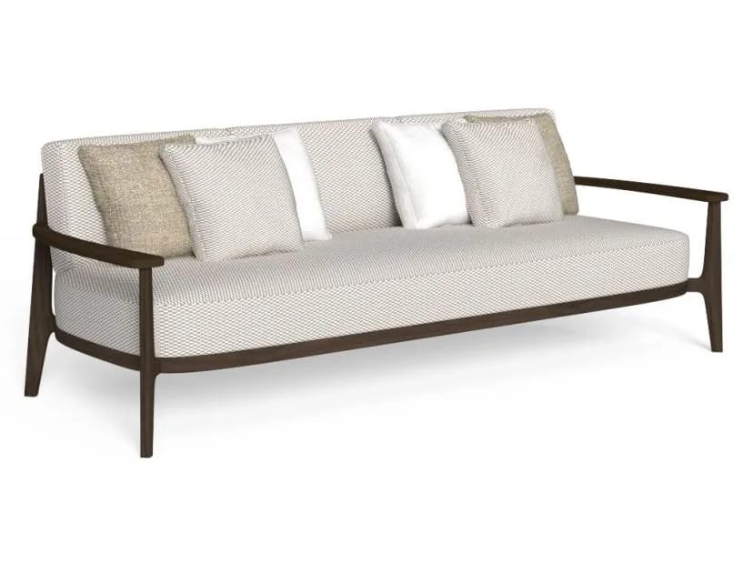 3-местный садовый диван из ткани и розового дерева Talenti Ever ARCH-00064065