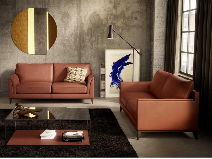 Duvivier Canapés 2-х местный кожаный диван со съемным чехлом  Caudxe21  - Вид №1