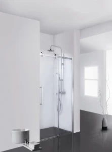 Душевая дверь в нишу, одна раздвижная дверь WAVE BD120.4102S bravat