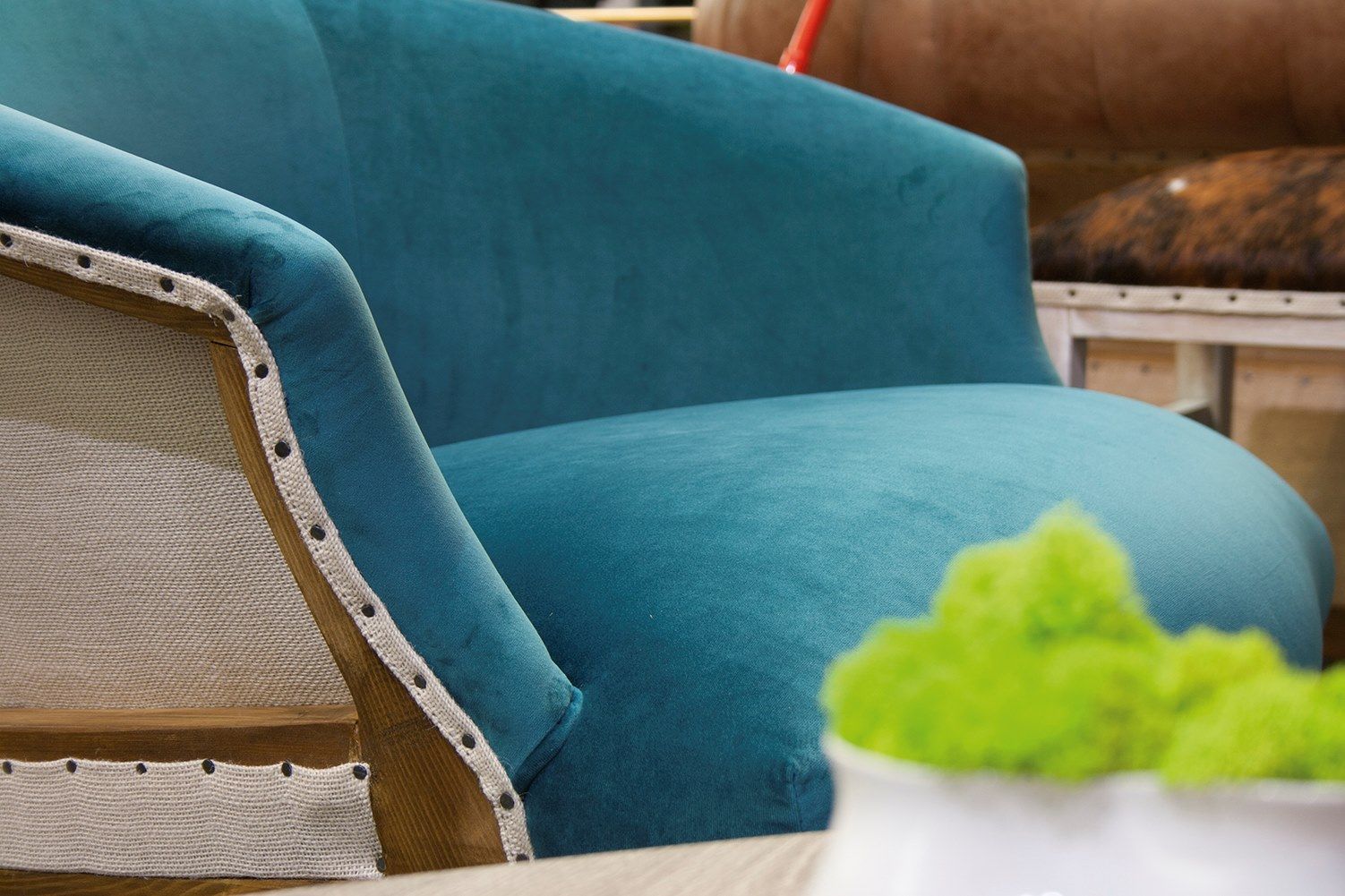 Бархатное кресло с подлокотниками CREARTE COLLECTIONS Хлопковая эссенция ARCH-00004832 - Вид №9