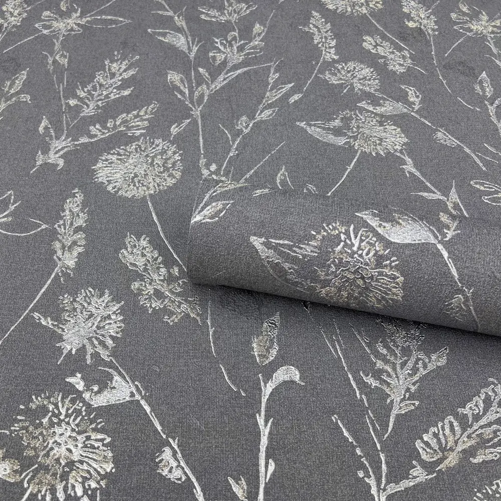 Обои флизелиновые Erismann Flora серые 1.06 м ЭР60927-06 STLM-2134149 - Вид №1