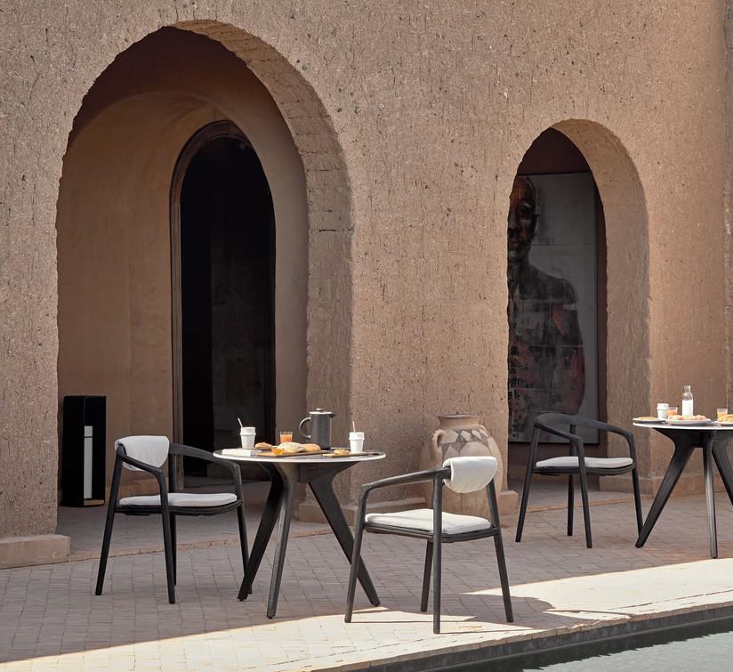 MNST972 Обеденный стол teak ⌀148см Manutti Torsa - Вид №23