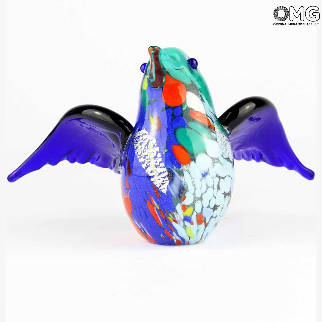 3253 ORIGINALMURANOGLASS Фигурка "Горлица"- серебро - Original Murano Glass OMG 8 см  - Вид №1