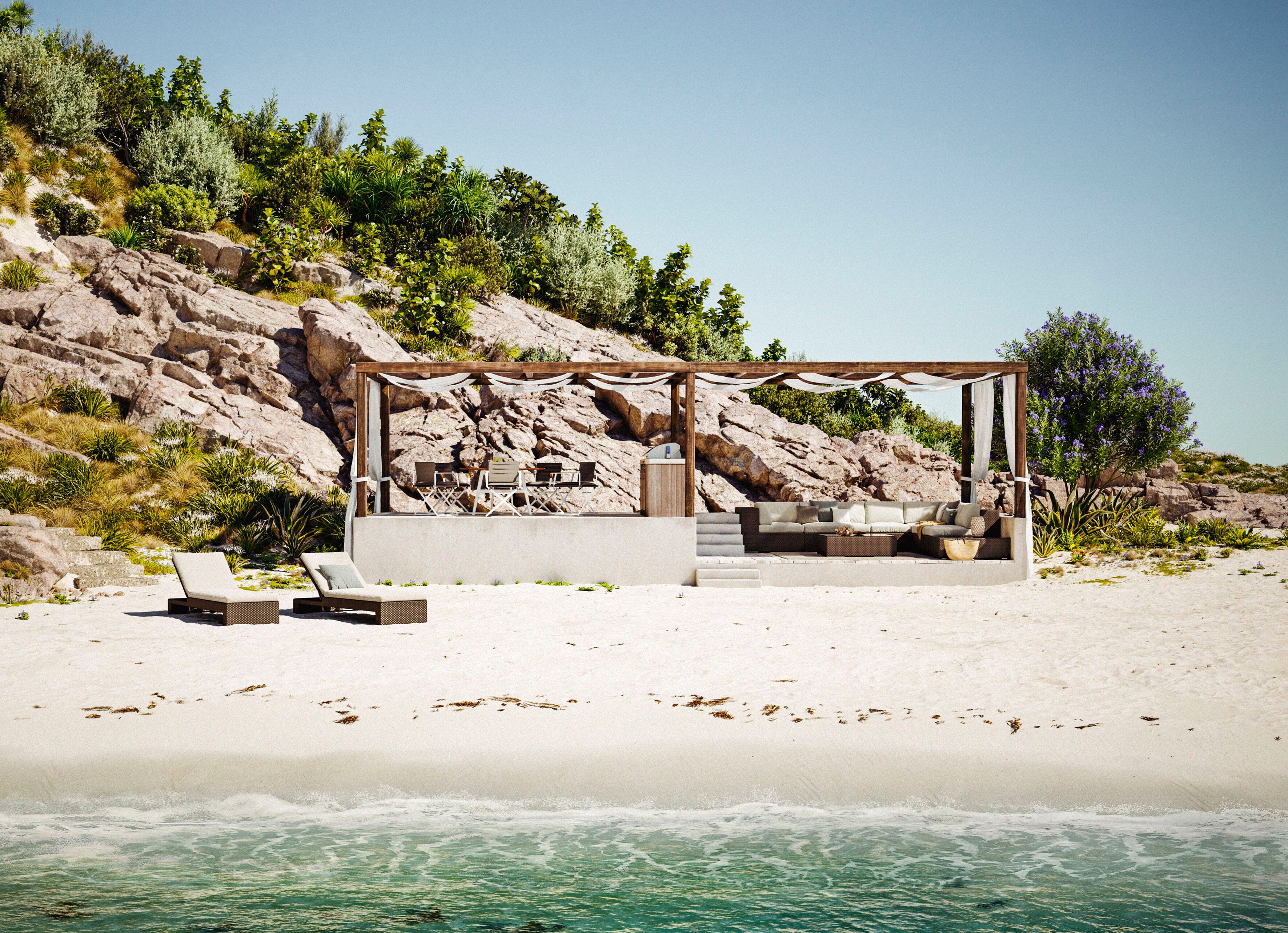 Тканевый модульный угловой садовый диван DEDON MU ARCH-00150811 - Вид №15