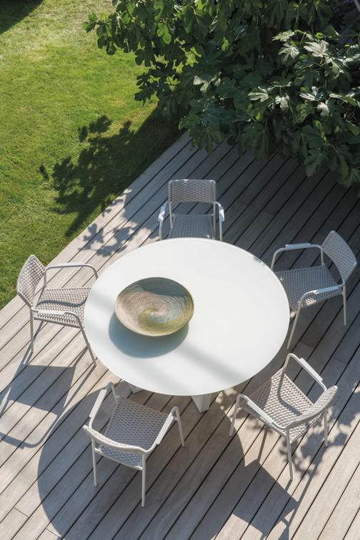 MNST496 Обеденный стол pca white f8 ⌀155см Manutti Fuse - Вид №7