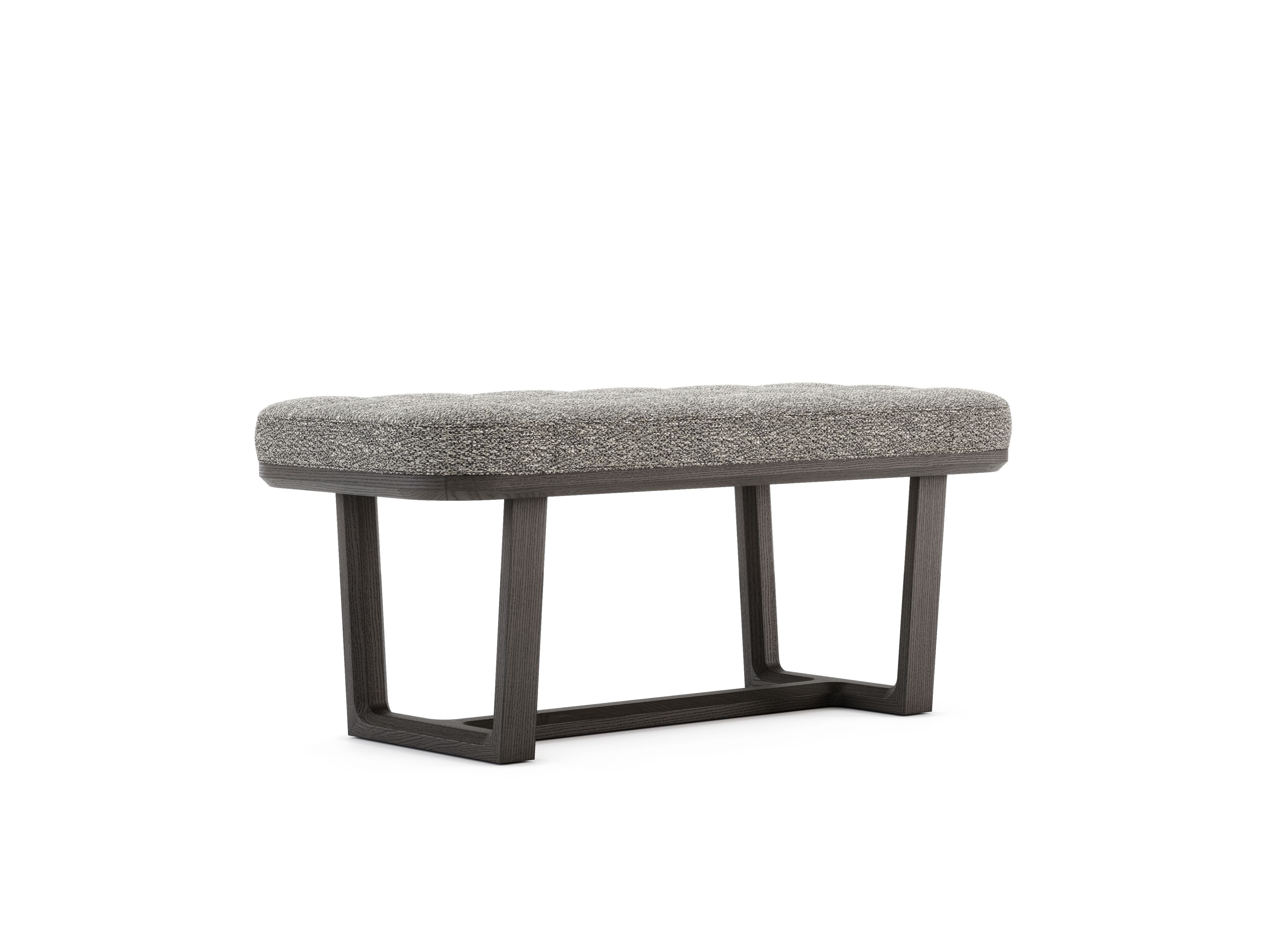 Скамейка из ткани или кожи с деревянной основой Domkapa VINCENT S ARCH-00109692