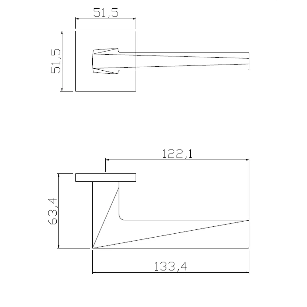 Дверные ручки Edson EDS-135B-Q2 черные для межкомнатных дверей 85170394 STLM-0059391 - Вид №4