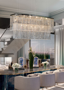 Подвесной светильник с кристаллами