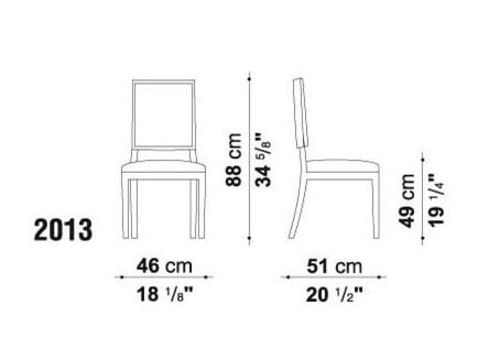Стул из массива дерева с обивкой и тканевой обивкой Maxalto ARCH-00023663 - Вид №2