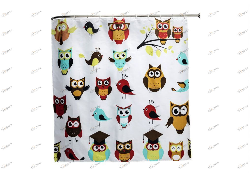 Шторка для ванны Aquanet SC3101A 180см, совы 